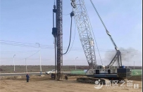 兰州新区南站综合枢纽集散广场内环路挤密桩工程开始施工